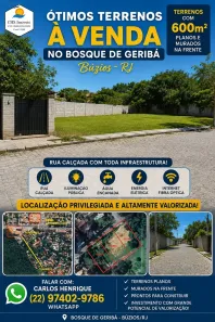 Lote/Terreno à venda, 600m² no Bosque de Geribá, Armação dos Búzios