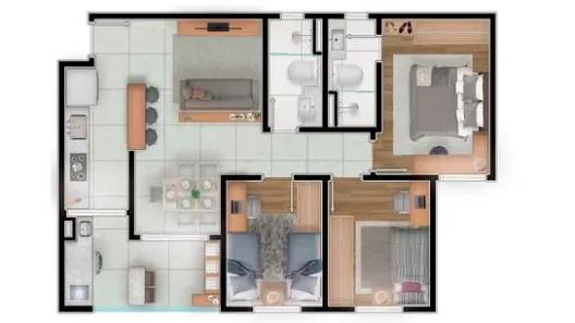 Apartamento com 3 Quartos à venda, 76m² no Piracicamirim, Piracicaba