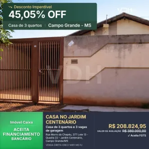 Casa com 3 Quartos à venda, 142m² no Jardim Centenário, Campo Grande
