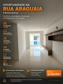 Apartamento com 3 Quartos à venda, 89m² no Freguesia (Jacarepaguá), Rio de Janeiro