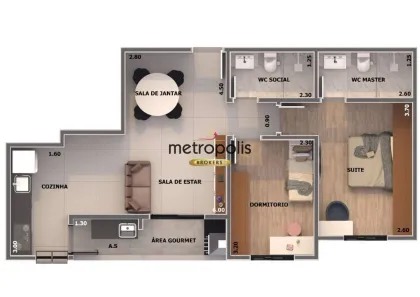 Apartamento com 2 Quartos à venda, 65m² no Baeta Neves, São Bernardo do Campo