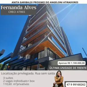 Apartamento com 3 Quartos à venda, 110m² no Anita Garibaldi, Joinville