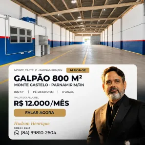 Galpão/Depósito/Armazém com 1 Quarto para alugar, 800m² no Monte Castelo, Parnamirim