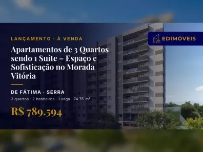 Apartamento com 3 Quartos à venda, 74m² no de Fátima, Serra