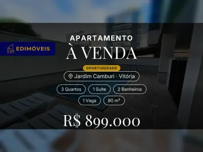 Apartamento com 3 Quartos à venda, 80m² no Jardim Camburi, Vitória