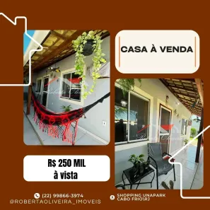 Casa com 2 Quartos à venda, 80m² no Nova Califórnia (Tamoios), Cabo Frio