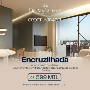 Apartamento com 2 Quartos à venda, 55m² no Encruzilhada, Recife