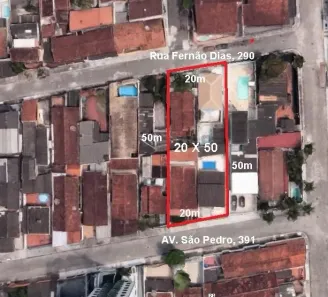 Lote/Terreno à venda, 1000m² no Aviação, Praia Grande