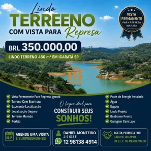 Lote/Terreno à venda, 480m² no Jardim América, São José dos Campos
