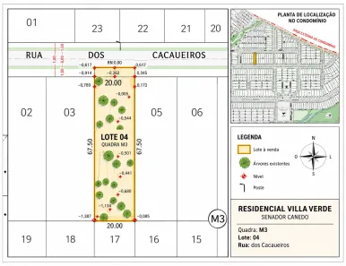 Lote/Terreno à venda, 1350m² no Residencial Villa Verde, Senador Canedo
