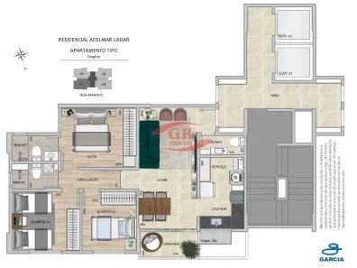 Apartamento com 3 Quartos à venda, 73m² no Santa Efigênia, Belo Horizonte