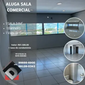 Sala Comercial para alugar, 34m² no Nova Marabá, Marabá