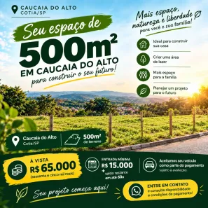 Lote/Terreno à venda, 500m² no Granja Caiapiá, Cotia