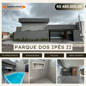 Casa com 3 Quartos à venda, 135m² no Residencial Parque dos Ipês II, Mirassol
