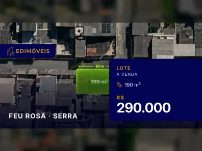 Lote/Terreno à venda, 190m² no Feu Rosa, Serra
