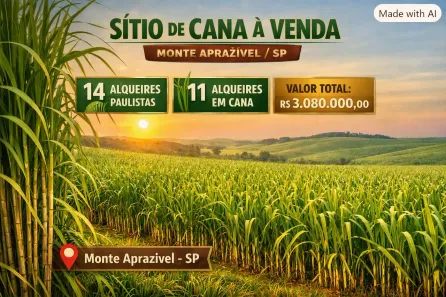 Fazenda/Sítio à venda, 338800m² no Área Rural de Monte Aprazível, Monte Aprazível