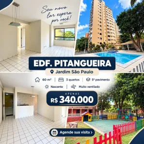 Apartamento com 3 Quartos à venda, 60m² no Jardim São Paulo, Recife