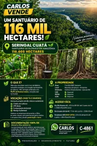 Fazenda/Sítio à venda, 116605000m² no Centro, Ipixuna