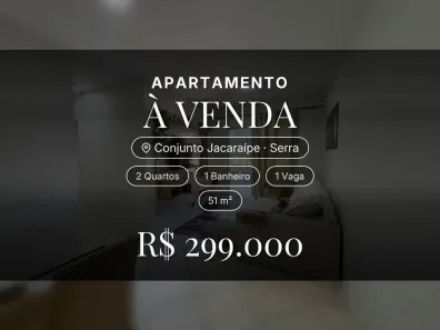 Apartamento com 2 Quartos à venda, 51m² no Conjunto Jacaraípe, Serra