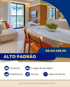 Apartamento com 3 Quartos à venda, 77m² no Tarumã, Manaus