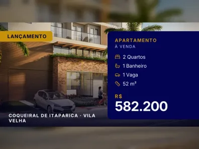 Apartamento com 2 Quartos à venda, 52m² no Coqueiral de Itaparica, Vila Velha