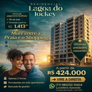 Apartamento com 2 Quartos à venda, 55m² no Recreio Ipitanga, Lauro de Freitas