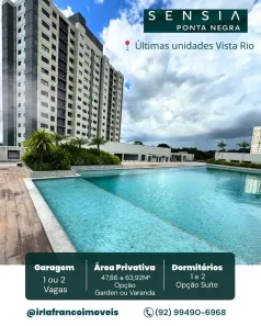 Apartamento com 2 Quartos à venda, 63m² no Ponta Negra, Manaus
