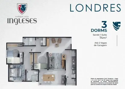 Apartamento com 3 Quartos à venda, 74m² no Vila Espírito Santo, Sorocaba