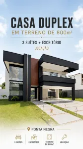 Apartamento com 4 Quartos para alugar, 800m² no Ponta Negra, Manaus