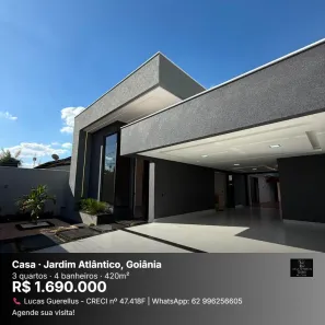 Casa com 3 Quartos à venda, 243m² no Jardim Atlântico, Goiânia