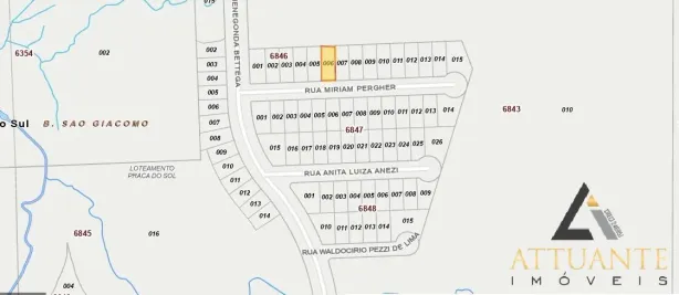 Lote/Terreno à venda, 360m² no São Giácomo, Caxias do Sul
