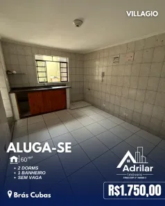 Casa com 2 Quartos para alugar, 60m² no Vila Brás Cubas, Mogi das Cruzes