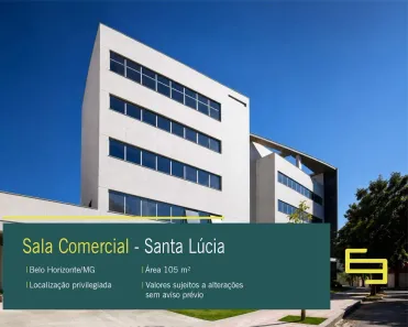 Sala Comercial para alugar, 105m² no Santa Lúcia, Belo Horizonte