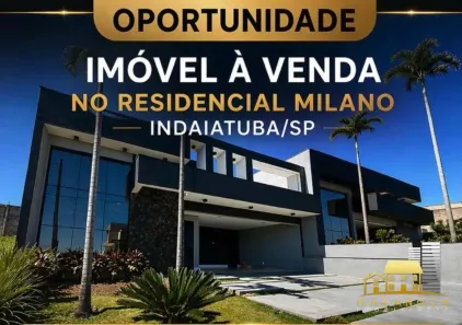 Casa de Condomínio com 3 Quartos à venda, 250m² no Residencial Milano, Indaiatuba