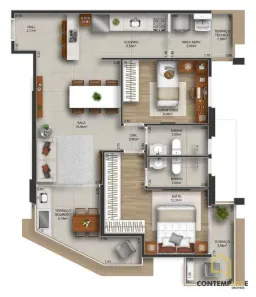 Apartamento com 2 Quartos à venda, 87m² no Gonzaga, Santos