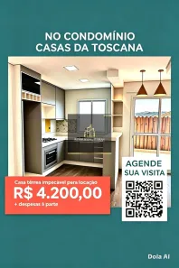 Casa de Condomínio com 3 Quartos para alugar, 115m² no Medeiros, Jundiaí