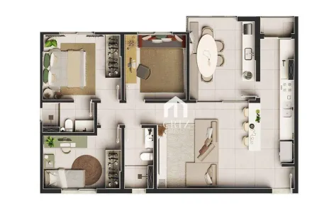 Apartamento com 3 Quartos à venda, 91m² no Zona Central, Rio Claro