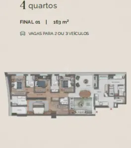 Apartamento com 4 Quartos à venda, 163m² no Vale do Sereno, Nova Lima