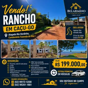 Fazenda/Sítio com 3 Quartos à venda, 150m² no , Caçu
