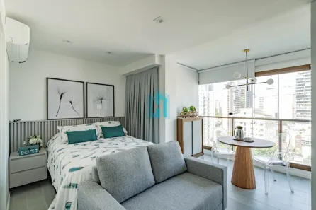 Apartamento com 1 Quarto para alugar, 27m² no Vila Nova Conceição, São Paulo
