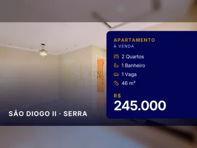 Apartamento com 2 Quartos à venda, 46m² no São Diogo II, Serra