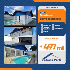 Casa com 5 Quartos à venda, 250m² no Nações, Campina Grande