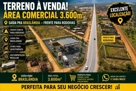 Lote/Terreno à venda, 3600m² no Jardim Brasília II, Águas Lindas de Goiás