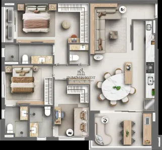 Apartamento com 3 Quartos à venda, 107m² no Nova Suiça, Goiânia