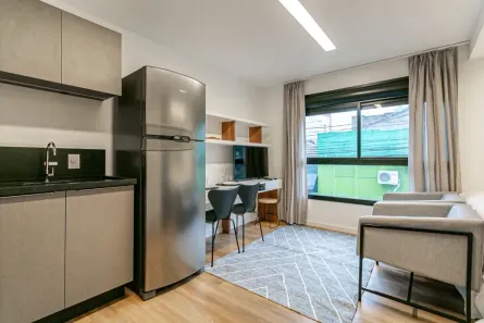 Apartamento com 1 Quarto para alugar, 27m² no Centro, Florianópolis