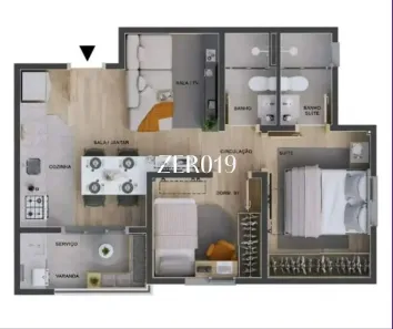 Apartamento com 2 Quartos à venda, 47m² no Parque Rural Fazenda Santa Cândida, Campinas