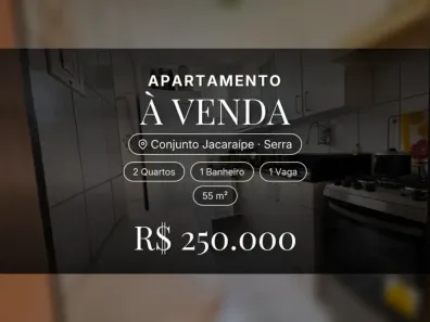 Apartamento com 2 Quartos à venda, 55m² no Conjunto Jacaraípe, Serra
