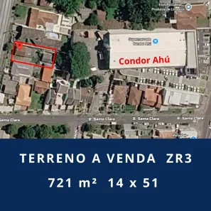 Lote/Terreno à venda, 721m² no Ahú, Curitiba