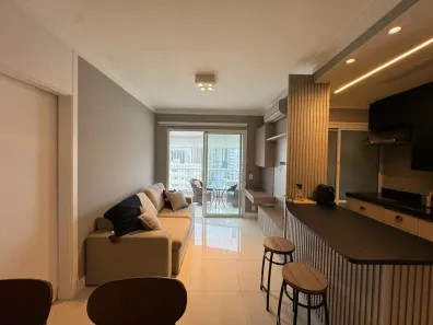 Apartamento com 1 Quarto para alugar, 56m² no Cidade Monções, São Paulo