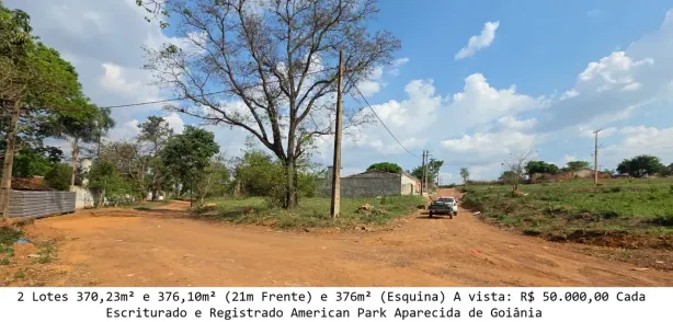Lote/Terreno à venda, 370m² no American Park, Aparecida de Goiânia